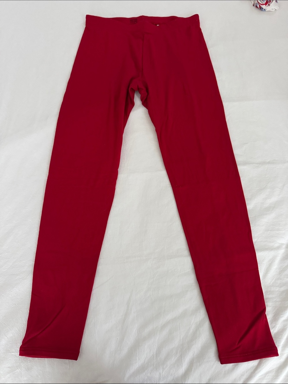 Uniqlo Heat Tech Red Women's Stretch Base Layer Leggings